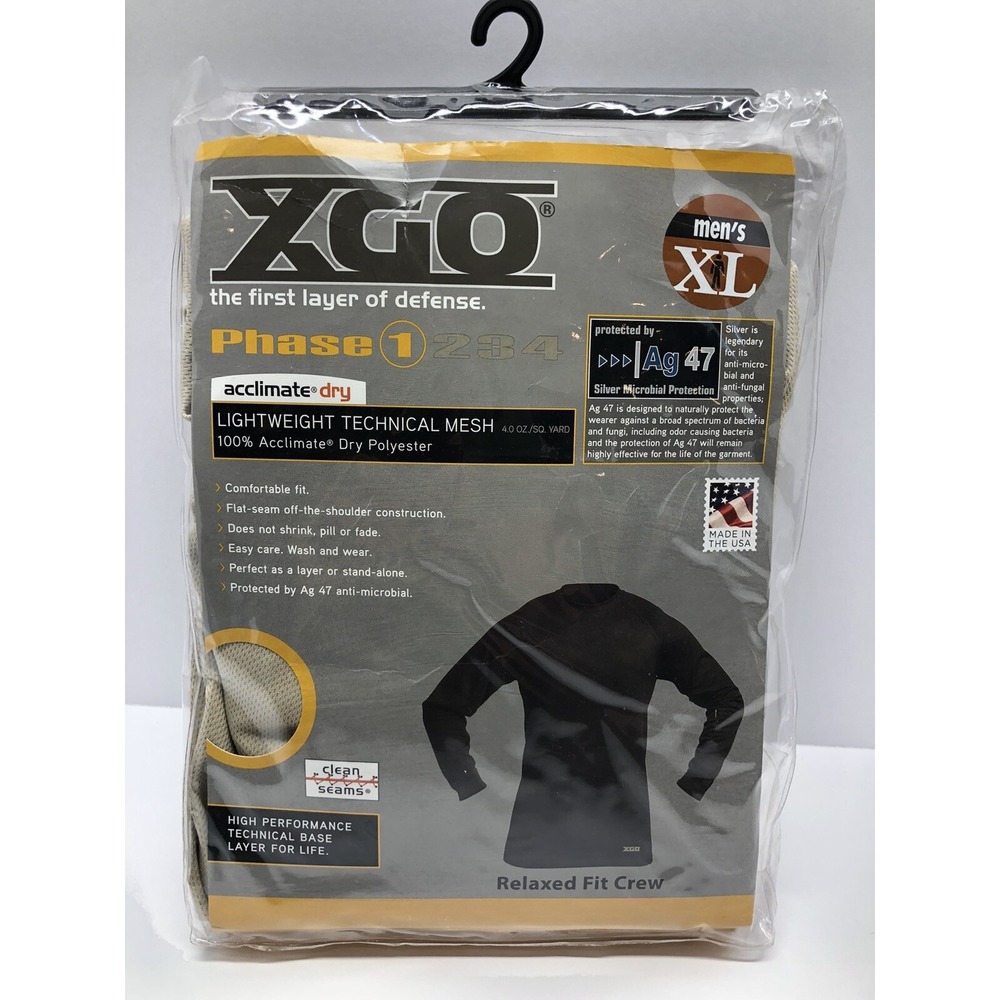 Xgo Phase 1 New Lightweight Crew Tan T-shirt ~ Size Extra Large